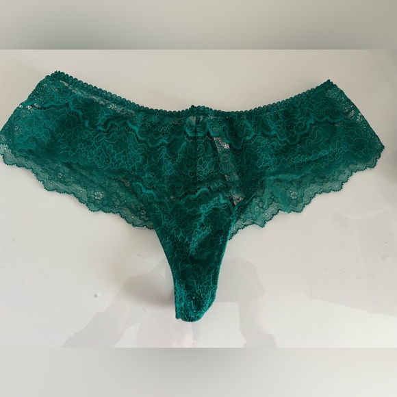 Teal Lace Bra and Panty Set - Picture 2 of 2